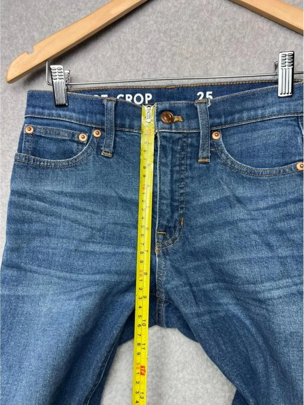 J. Crew Demi Boot Crop Jeans 25 Denim Mid Rise Kick Flare Preppy Quiet Luxury